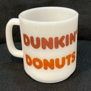 Vintage Dunkin’ Donuts Glasbake Coffee Mug – 1960s–70s Milk Glass Promo Cup